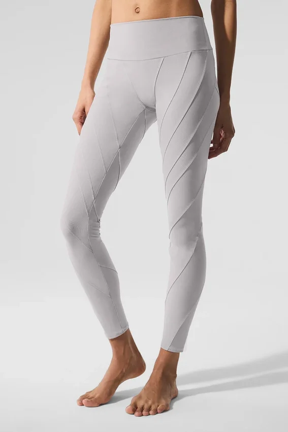 High-Waist Alosoft Sunray Legging - Grigio cielo slavato