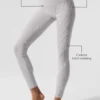 High-Waist Alosoft Sunray Legging - Grigio cielo slavato
