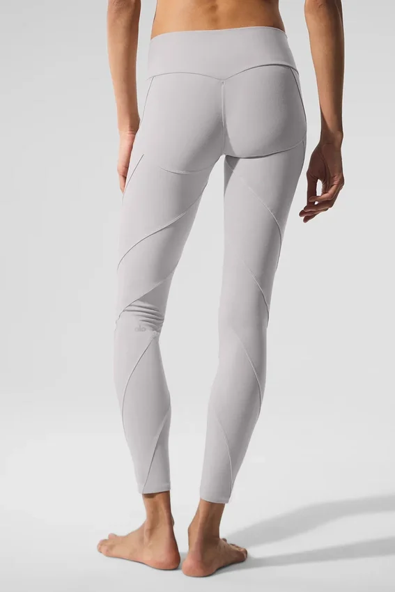 High-Waist Alosoft Sunray Legging - Grigio cielo slavato