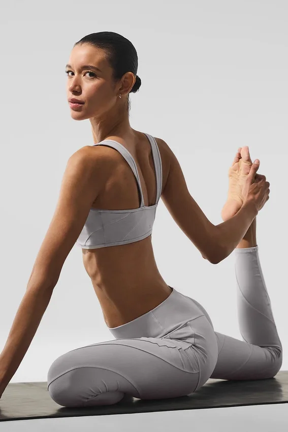 High-Waist Alosoft Sunray Legging - Grigio cielo slavato
