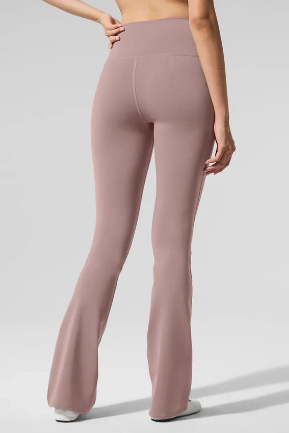 High-Waist Bootcut Legging Airbrush - Taupe