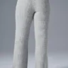 High-Waist Cashmere Waffle Plush Pant - Athletic Heather Grey