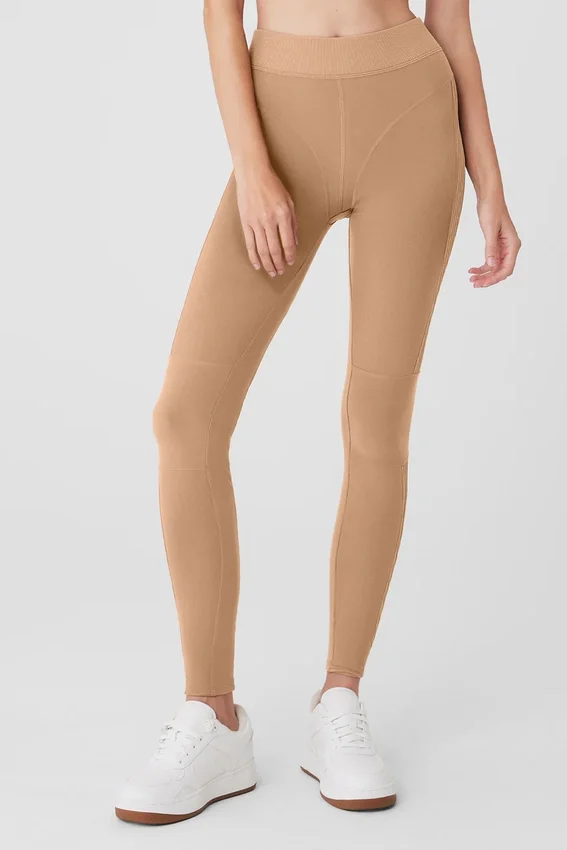 High-Waist Head Start Leggings di Alosoft - Toasted Almond