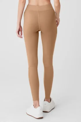High-Waist Head Start Leggings di Alosoft – Toasted Almond