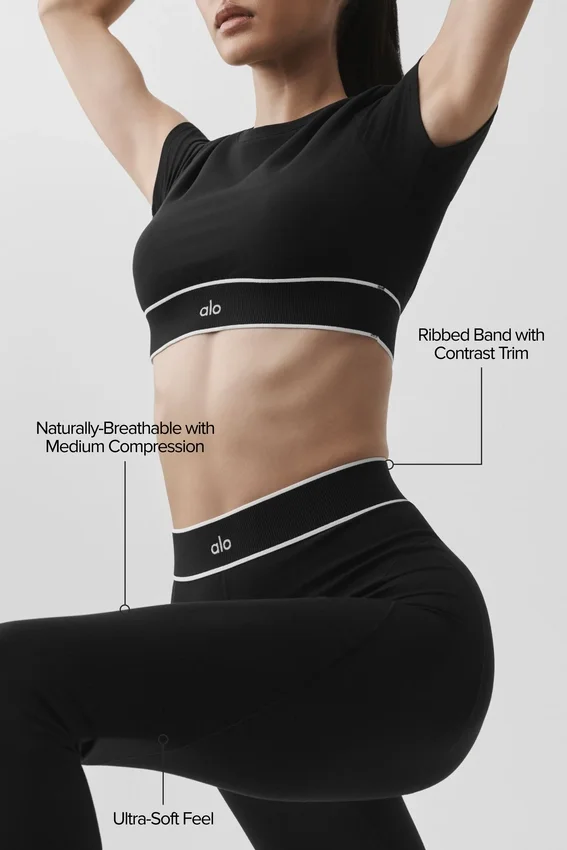 High-Waist Leggings Alo Softsculpt "Amp It up" - Nero