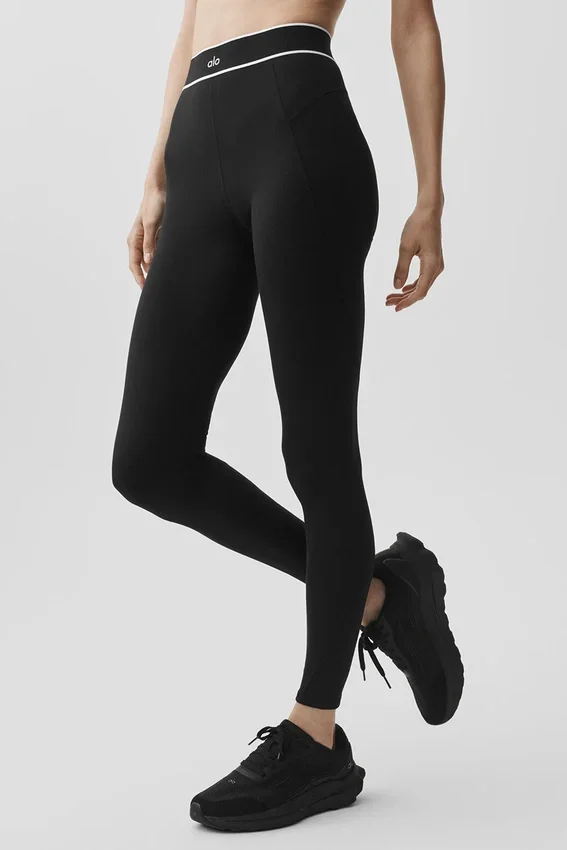 High-Waist Leggings Alo Softsculpt "Amp It up" - Nero