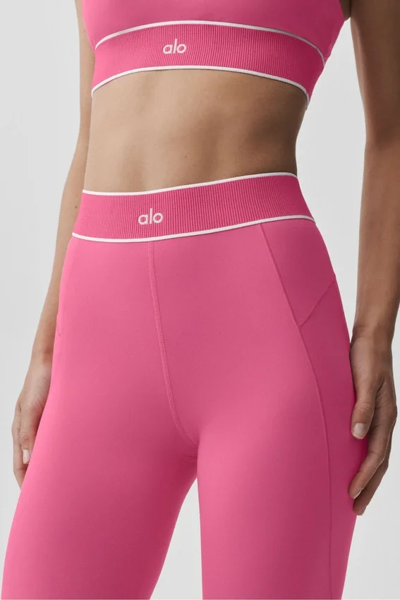 High-Waist Leggings Alo Softsculpt della collezione Amp It Up - Rosa Paradiso