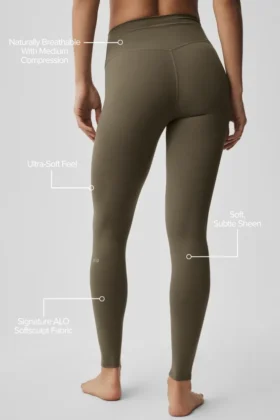 High-Waist Leggings Alo Softsculpt – Olive Tree