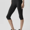 High-Waist Sleek Capri Pantaloni - Nero