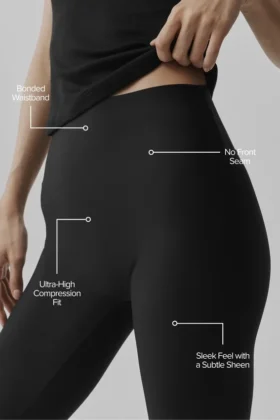 High-Waist Sleek Capri Pantaloni – Nero