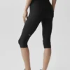 High-Waist Sleek Capri Pantaloni - Nero