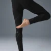 High-Waist Sunray Legging in Alosoft - Nero/Bianco