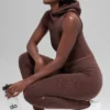 Leggings a costine bicolori senza cuciture High-Waist - Brownstone Heather
