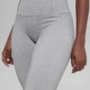 Leggings a costine bicolori senza cuciture High-Waist - Light Misty Grey Heather