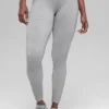 Leggings a costine bicolori senza cuciture High-Waist - Light Misty Grey Heather