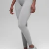 Leggings a costine bicolori senza cuciture High-Waist - Light Misty Grey Heather