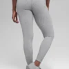 Leggings a costine bicolori senza cuciture High-Waist - Light Misty Grey Heather