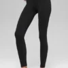 Leggings a costine bicolori senza cuciture High-Waist - Nero