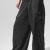 Leggings a gamba larga Sheer Game Time - Nero
