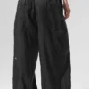Leggings a gamba larga Sheer Game Time - Nero