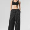 Leggings a gamba larga Sheer Game Time - Nero