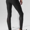 Leggings a strappo “Darling” High-Waist in rete Airlift — Nero