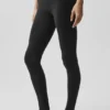 Leggings Airbrush a vita media e lunghezza 7/8 - Nero