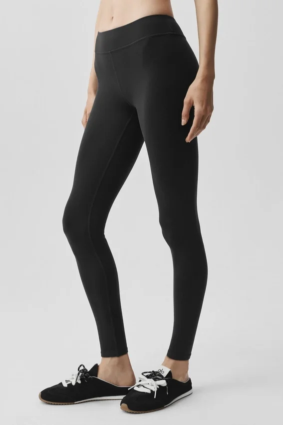Leggings Airbrush a vita media e lunghezza 7/8 - Nero