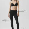 Leggings Airbrush a vita media e lunghezza 7/8 - Nero
