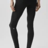 Leggings Airbrush a vita media e lunghezza 7/8 - Nero