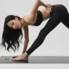 Leggings Airbrush a vita media e lunghezza 7/8 - Nero
