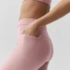 Leggings Airbrush Fast Track High-Waist - Rosa vintage/Bianco
