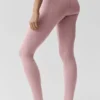 Leggings Airbrush Fast Track High-Waist - Rosa vintage/Bianco