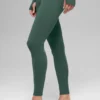 Leggings Airbrush Winter Warm High-Waist modello Nocturne - Clover Green