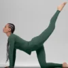Leggings Airbrush Winter Warm High-Waist modello Nocturne - Clover Green