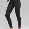 Leggings Airbrush Winter Warm High-Waist modello Nocturne - Nero