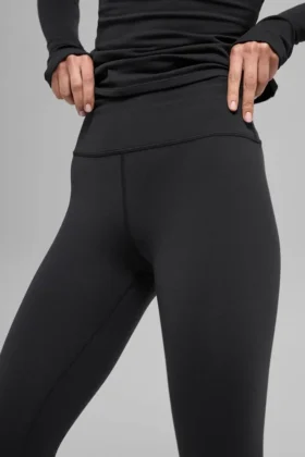 Leggings Airbrush Winter Warm High-Waist modello Nocturne – Nero