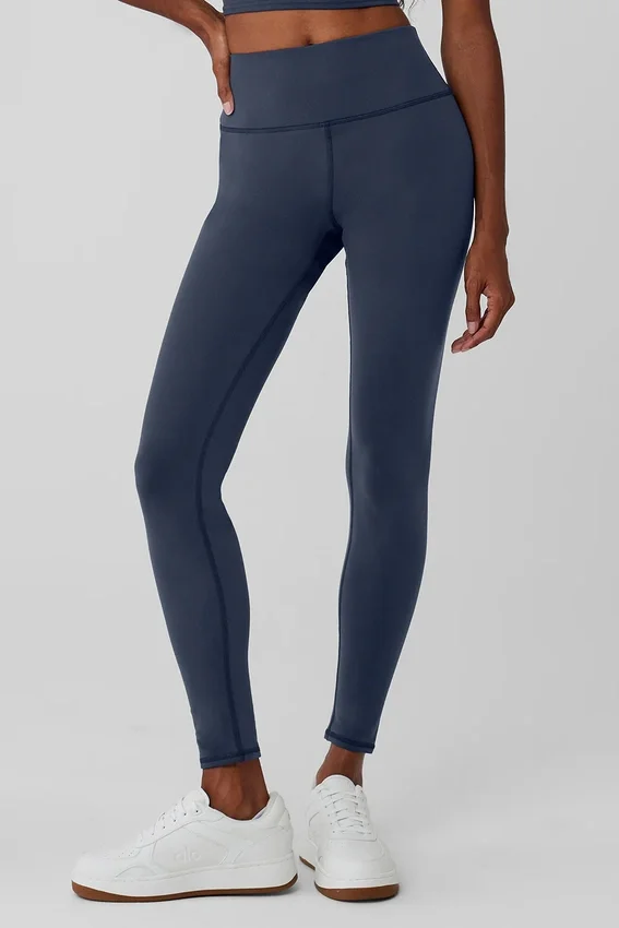 Leggings Airbrush Winter Warm High-Waist Nocturne - Blu navy