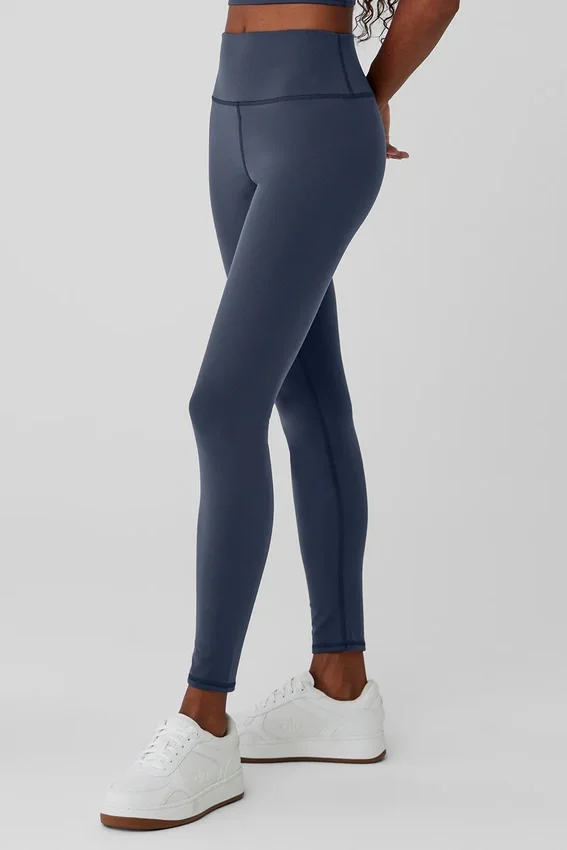 Leggings Airbrush Winter Warm High-Waist Nocturne - Blu navy