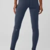 Leggings Airbrush Winter Warm High-Waist Nocturne - Blu navy