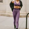 Leggings Airlift High-Waist 7/8 della linea Line Up - Plum Kiss