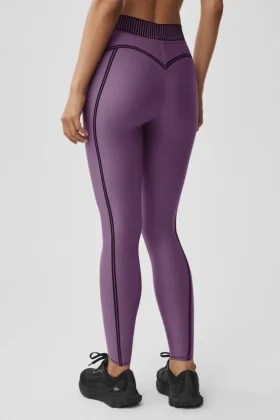 Leggings Airlift High-Waist 7/8 della linea Line Up – Plum Kiss
