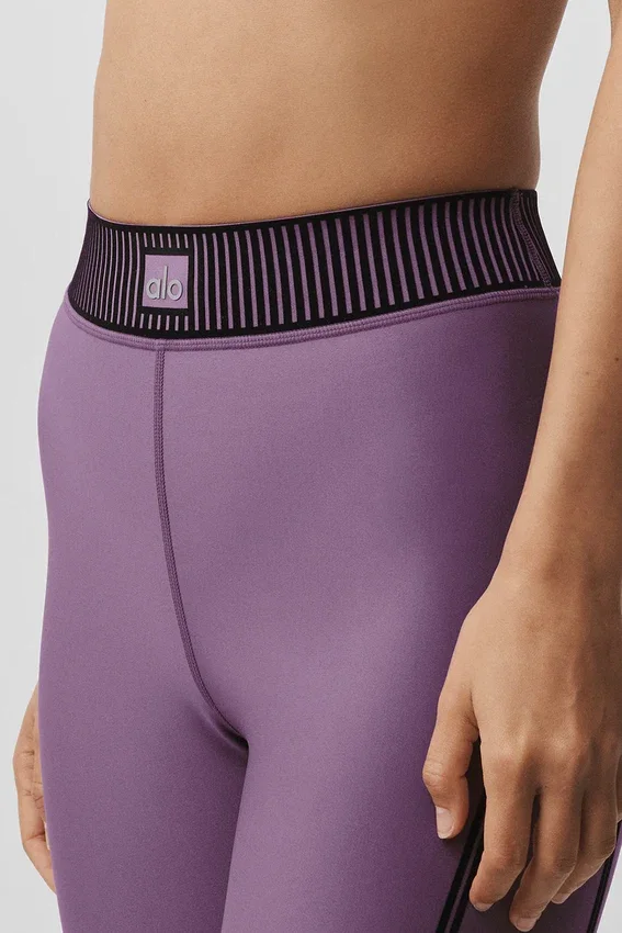 Leggings Airlift High-Waist 7/8 della linea Line Up - Plum Kiss