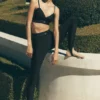 Leggings Airlift High-Waist con staffa "Love Language" - Nero