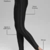 Leggings Airlift High-Waist con staffa "Love Language" - Nero