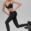 Leggings Airlift High-Waist con staffa "Love Language" - Nero