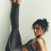 Leggings Airlift High-Waist Haven - Antracite/Bianco