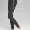 Leggings Airlift High-Waist Haven - Antracite/Bianco