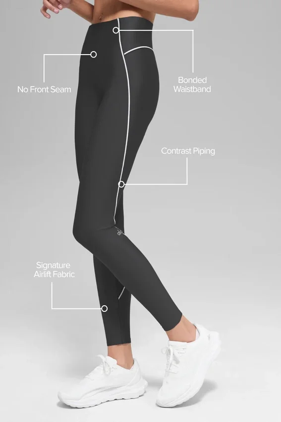 Leggings Airlift High-Waist Haven - Antracite/Bianco