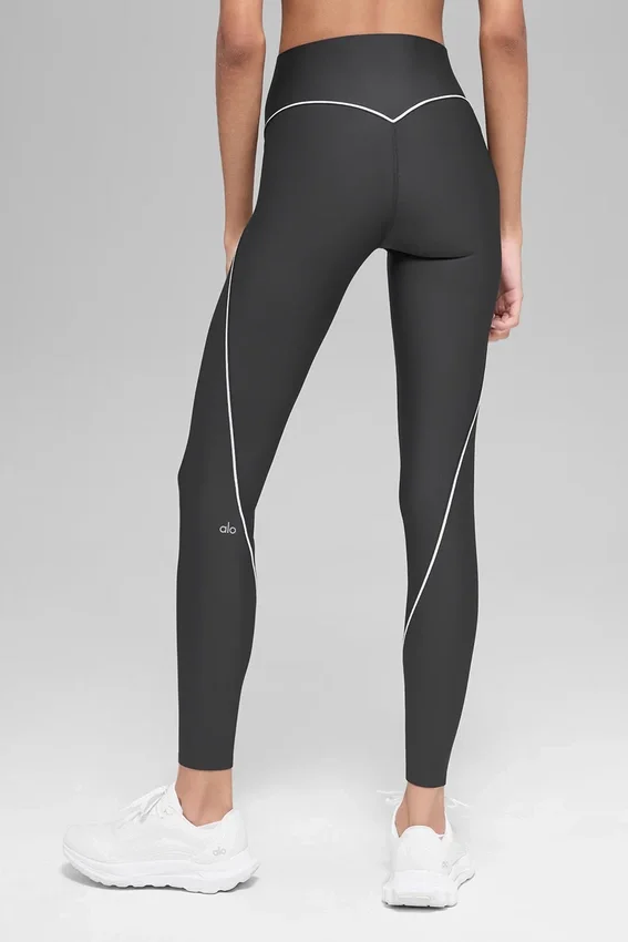 Leggings Airlift High-Waist Haven - Antracite/Bianco